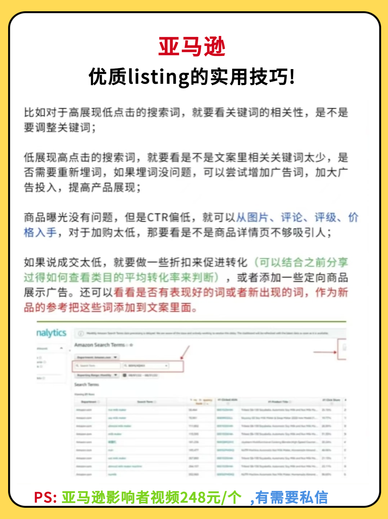 亚马逊优质listing的实用技巧